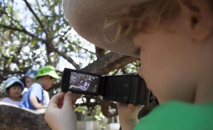 Budding film-makers and actors at the St Lucia Campus Kindergarten. Budding film-makers and actors at the St Lucia Campus Kindergarten.